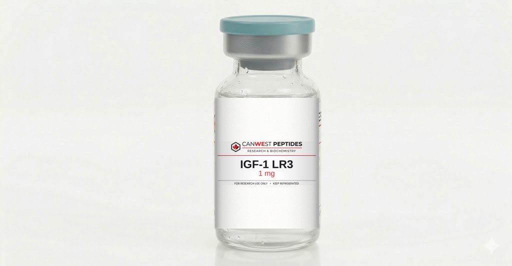 IGF-1 LR3 research peptide vial — CanWest Peptides Canada