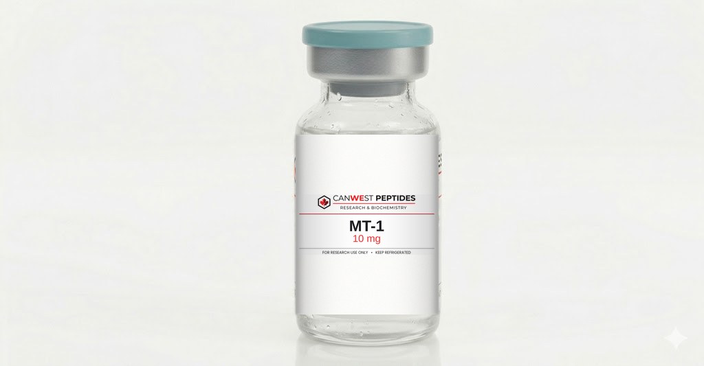 Melanotan 1 research peptide vial — CanWest Peptides Canada