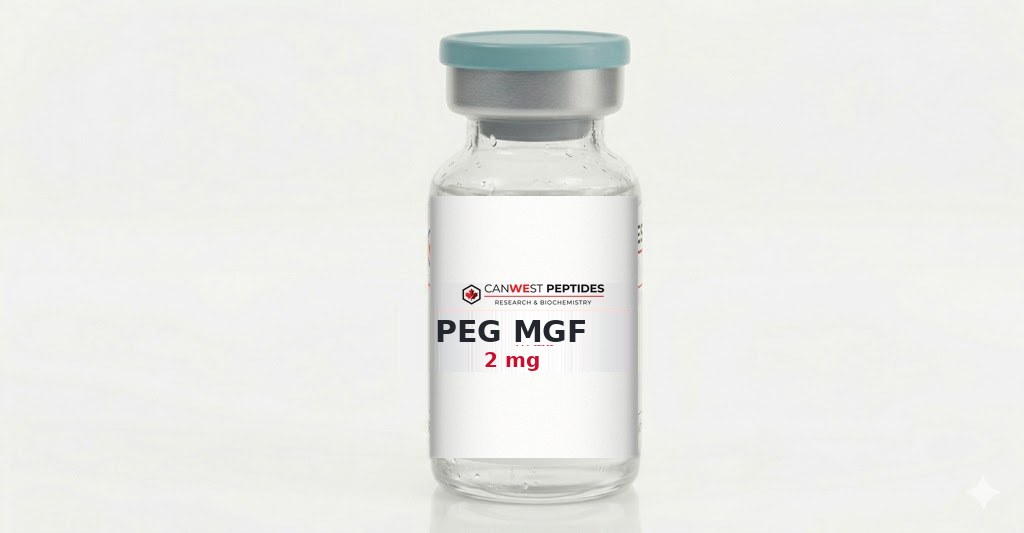 PEG MGF research peptide vial — CanWest Peptides Canada